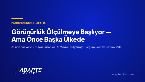 Görünürlük Ölçülmeye Başlıyor — Ama Önce Başka Ülkede — Adapte Dijital kapak görseli