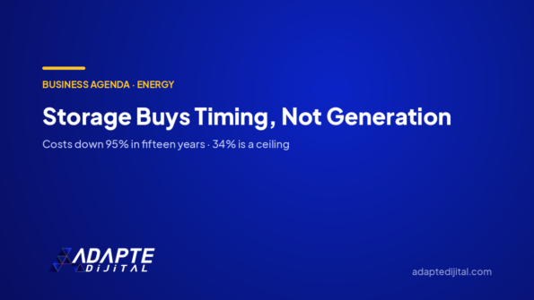 Storage Buys Timing, Not Generation — Adapte Dijital cover image