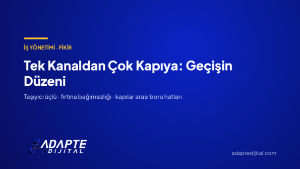 Tek Kanaldan Çok Kapıya: Geçişin Düzeni — Adapte Dijital kapak görseli