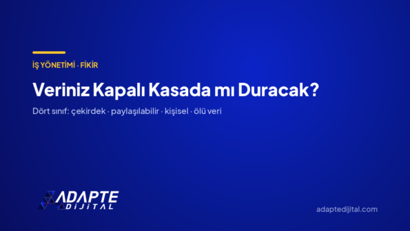 Veriniz Kapalı Kasada mı Duracak? — Adapte Dijital kapak görseli