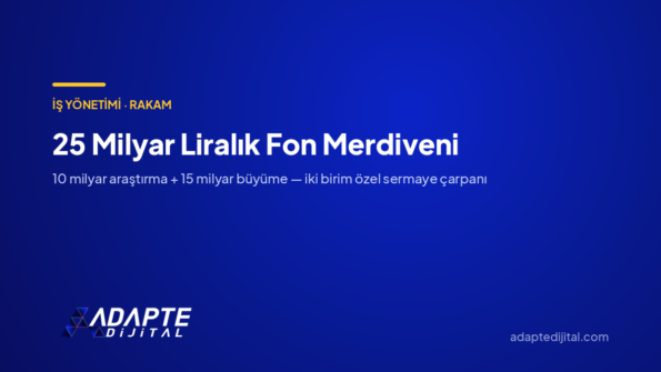 25 Milyar Liralık Fon Merdiveni — Adapte Dijital kapak görseli