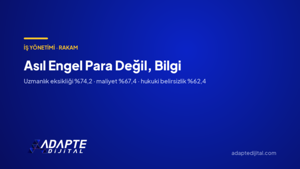 Asıl Engel Para Değil, Bilgi — Adapte Dijital kapak görseli
