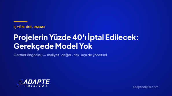 Projelerin Yüzde 40'ı İptal Edilecek ve Gerekçede Model Yok — Adapte Dijital kapak görseli