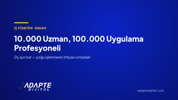 10.000 Uzman, 100.000 Uygulama Profesyoneli — Adapte Dijital kapak görseli