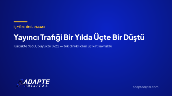 Yayıncı Trafiği Bir Yılda Üçte Bir Düştü — Adapte Dijital kapak görseli