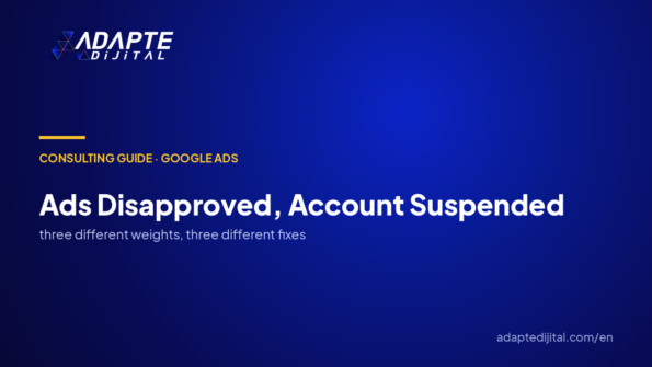 My ads are disapproved and my account is suspended — what now?
