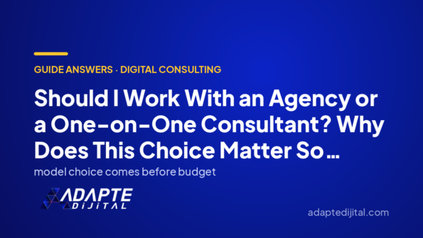 Should I Work With an Agency or a One-on-One Consultant? Why Does This Choice Matter So Much? — Adapte Dijital cover image