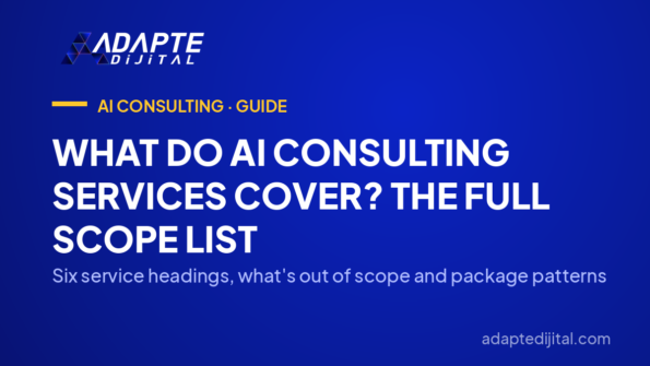 What Do AI Consulting Services Cover? The Full Scope List — Six service headings, what's out of scope and package patterns