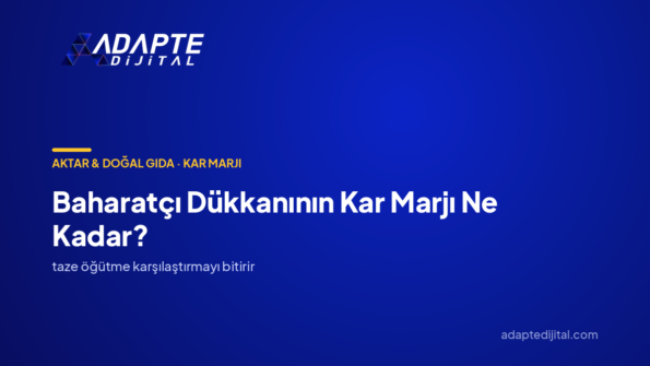 Baharatçı Dükkanının Kar Marjı Ne Kadar? — Adapte Dijital kapak görseli