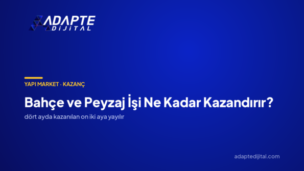 Bahçe ve Peyzaj İşi Ne Kadar Kazandırır? — Adapte Dijital kapak görseli