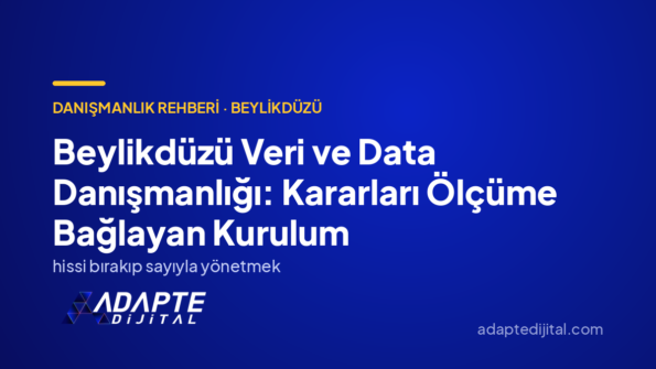 Beylikdüzü Veri ve Data Danışmanlığı: Kararları Ölçüme Bağlayan Kurulum