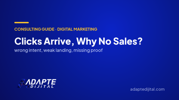 Clicks Arrive, Why No Sales? — Adapte Dijital cover image