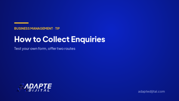 How to Collect Enquiries — Adapte Dijital cover image