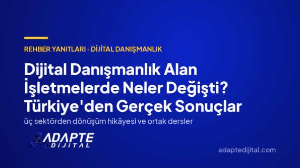 Dijital Danışmanlık Alan İşletmelerde Neler Değişti? Türkiye'den Gerçek Sonuçlar — Adapte Dijital kapak görseli