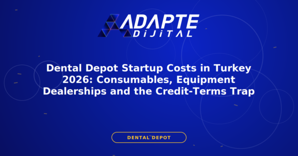 Dental Depot Startup Costs in Turkey 2026: Consumables, Equipment Dealerships and the Credit-Terms Trap — Adapte Dijital kapak görseli