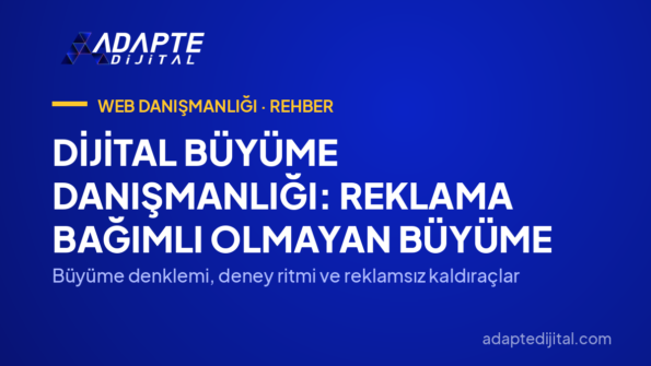 Dijital Büyüme Danışmanlığı: Reklama Bağımlı Olmayan Büyüme — Büyüme denklemi, deney ritmi ve reklamsız kaldıraçlar