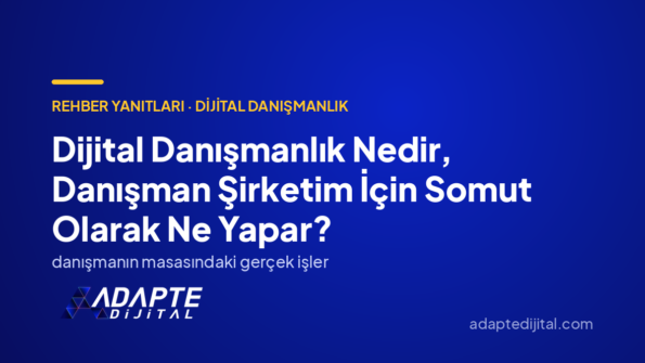 Dijital Danışmanlık Nedir, Danışman Şirketim İçin Somut Olarak Ne Yapar? — Adapte Dijital kapak görseli