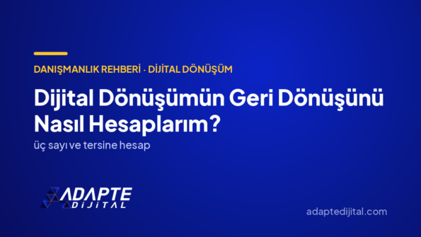 Dijital Dönüşümün Geri Dönüşünü Nasıl Hesaplarım? — Adapte Dijital kapak görseli