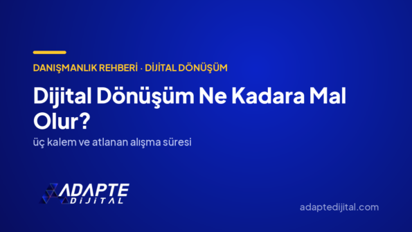Dijital Dönüşüm Ne Kadara Mal Olur? — Adapte Dijital kapak görseli