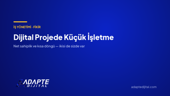 Dijital Projede Küçük İşletme — Adapte Dijital kapak görseli