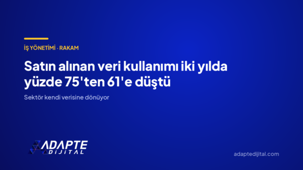 Satın alınan veri kullanımı iki yılda yüzde 75'ten 61'e düştü — Adapte Dijital kapak görseli