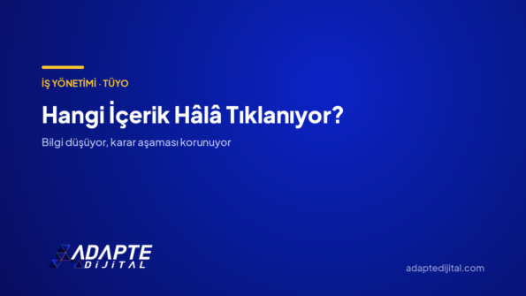 Hangi İçerik Hâlâ Tıklanıyor? — Adapte Dijital kapak görseli