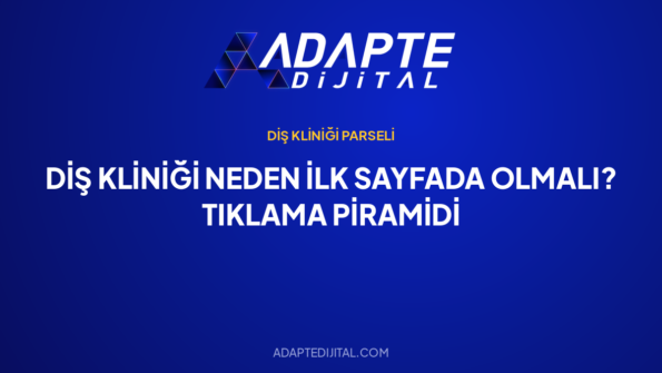 Diş Kliniği Neden İlk Sayfada Olmalı? Tıklama Piramidi — Adapte Dijital kapak görseli