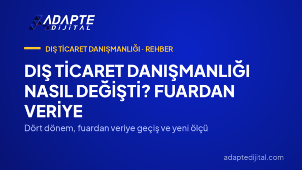 Dış Ticaret Danışmanlığı Nasıl Değişti? Fuardan Veriye — Dört dönem, fuardan veriye geçiş ve yeni ölçü