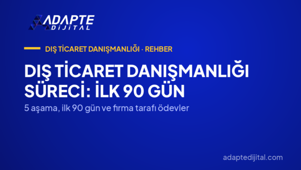 Dış Ticaret Danışmanlığı Süreci: İlk 90 Gün — 5 aşama, ilk 90 gün ve firma tarafı ödevler