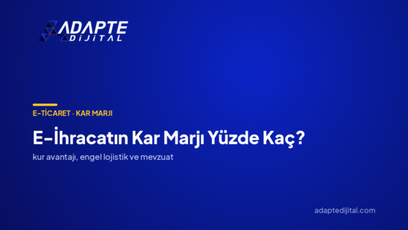 E-İhracatın Kar Marjı Yüzde Kaç? — Adapte Dijital kapak görseli
