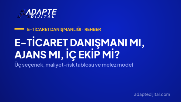 E-Ticaret Danışmanı mı, Ajans mı, İç Ekip mi? — Üç seçenek, maliyet-risk tablosu ve melez model