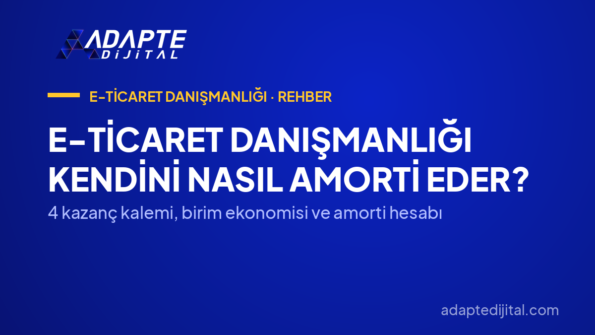 E-Ticaret Danışmanlığı Kendini Nasıl Amorti Eder? — 4 kazanç kalemi, birim ekonomisi ve amorti hesabı