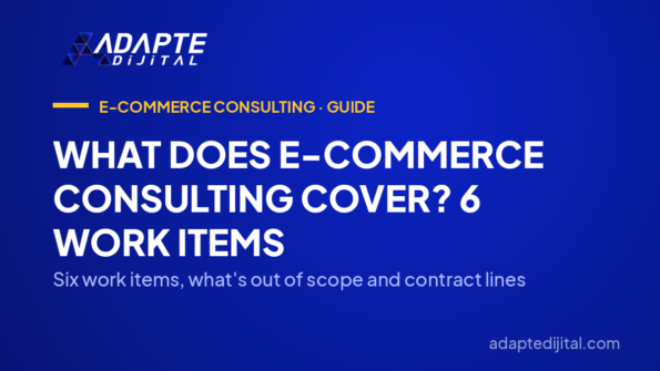 What Does E-Commerce Consulting Cover? 6 Work Items — Six work items, what's out of scope and contract lines