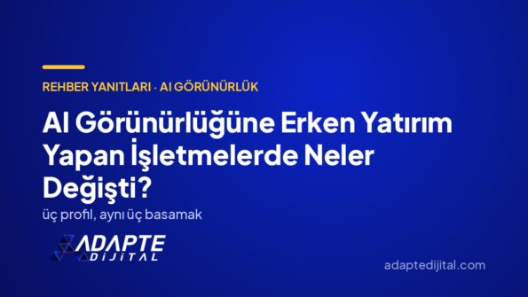 AI Görünürlüğüne Erken Yatırım Yapan İşletmelerde Neler Değişti? — Adapte Dijital kapak görseli