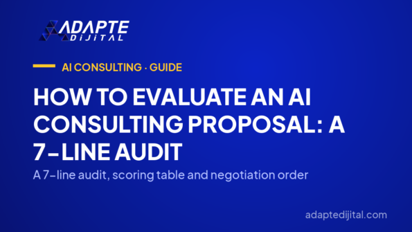 How to Evaluate an AI Consulting Proposal: A 7-Line Audit — A 7-line audit, scoring table and negotiation order