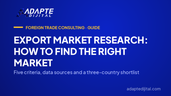 Export Market Research: How to Find the Right Market — Five criteria, data sources and a three-country shortlist