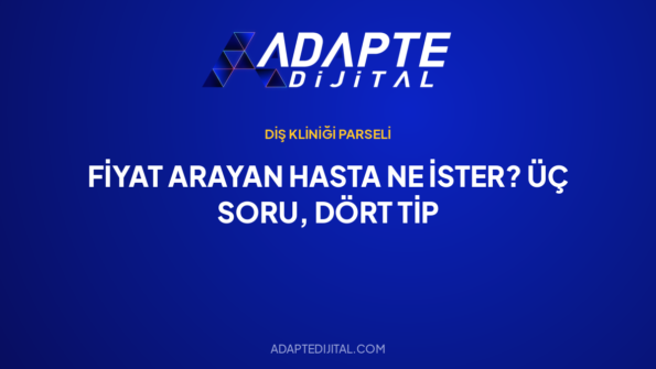 Fiyat Arayan Hasta Ne İster? Üç Soru, Dört Tip — Adapte Dijital kapak görseli
