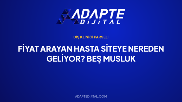 Fiyat Arayan Hasta Siteye Nereden Geliyor? Beş Musluk — Adapte Dijital kapak görseli