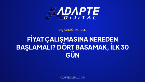 Fiyat Çalışmasına Nereden Başlamalı? Dört Basamak, İlk 30 Gün — Adapte Dijital kapak görseli