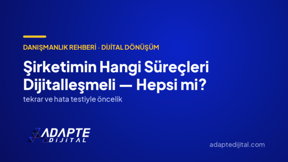 Şirketimin Hangi Süreçleri Dijitalleşmeli — Hepsi mi? — Adapte Dijital kapak görseli
