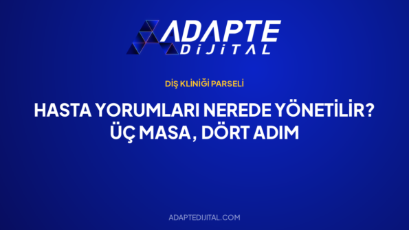 Hasta Yorumları Nerede Yönetilir? Üç Masa, Dört Adım — Adapte Dijital kapak görseli