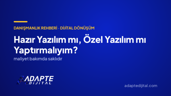 Hazır Yazılım mı, Özel Yazılım mı Yaptırmalıyım? — Adapte Dijital kapak görseli