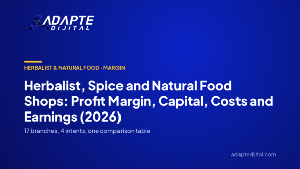 Herbalist, Spice and Natural Food Shops: Profit Margin, Capital, Costs and Earnings (2026) — Adapte Dijital cover image