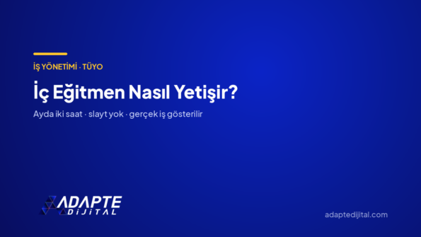 İç Eğitmen Nasıl Yetişir? — Adapte Dijital kapak görseli