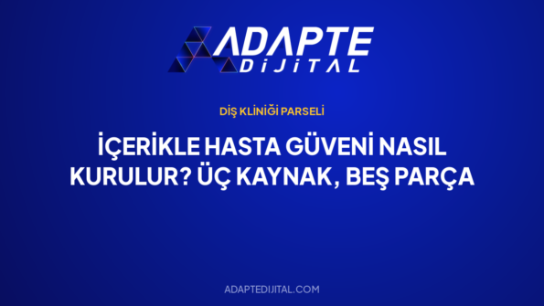 İçerikle Hasta Güveni Nasıl Kurulur? Üç Kaynak, Beş Parça — Adapte Dijital kapak görseli