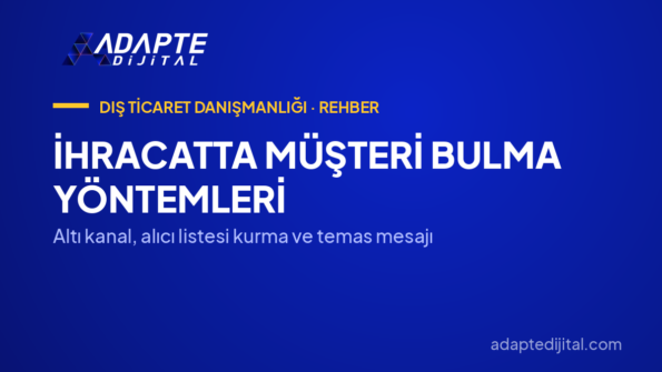 İhracatta Müşteri Bulma Yöntemleri — Altı kanal, alıcı listesi kurma ve temas mesajı