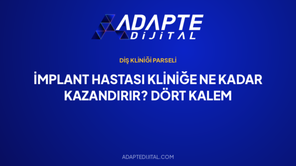 İmplant Hastası Kliniğe Ne Kadar Kazandırır? Dört Kalem — Adapte Dijital kapak görseli