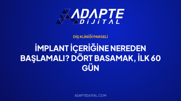 İmplant İçeriğine Nereden Başlamalı? Dört Basamak, İlk 60 Gün — Adapte Dijital kapak görseli