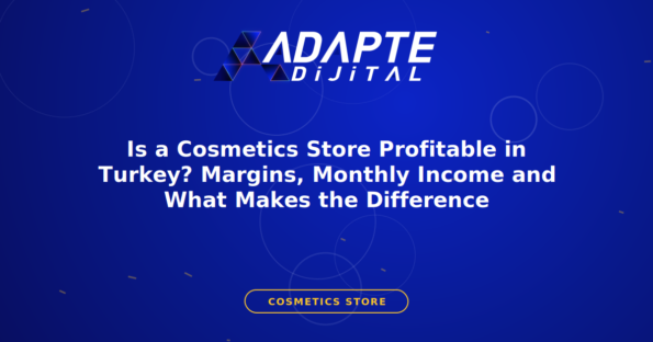 Is a Cosmetics Store Profitable in Turkey? Margins, Monthly Income and What Makes the Difference — Adapte Dijital kapak görseli