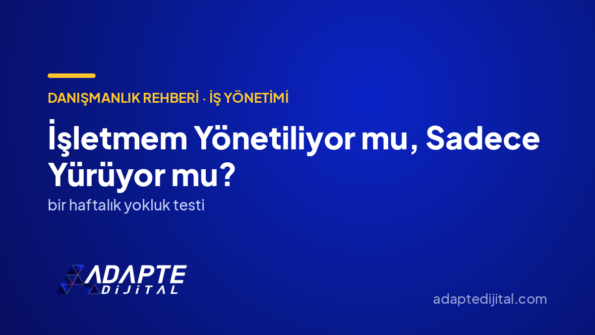 İşletmem Yönetiliyor mu, Sadece Yürüyor mu? — Adapte Dijital kapak görseli